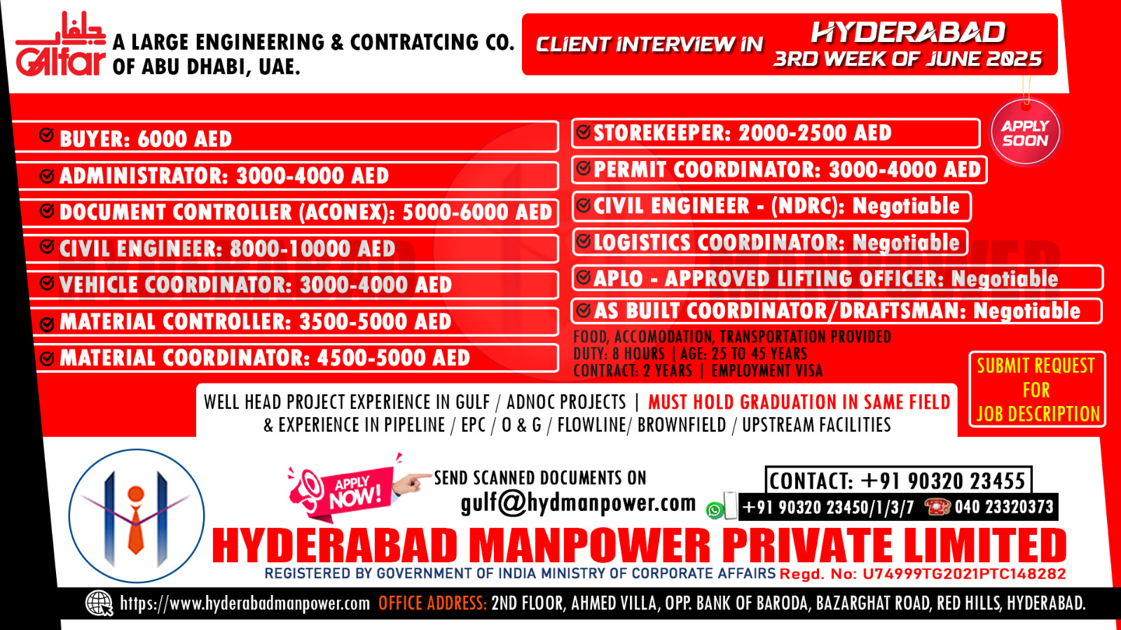 You are currently viewing CLIENT INTERVIEW IN HYDERABAD IN 3rd WEEK OF JUNE 2025