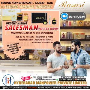 Read more about the article Hiring for Sharjah-Dubai-UAE